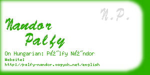 nandor palfy business card